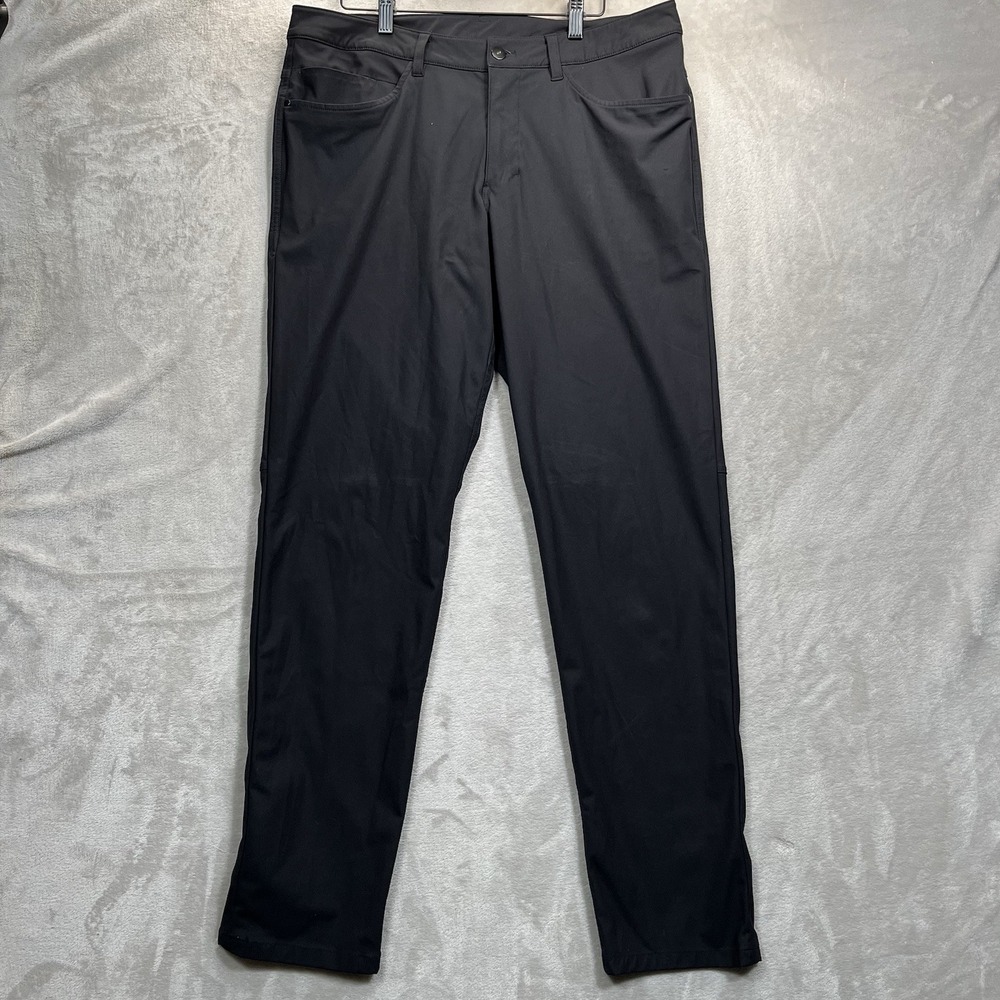 Lululemon ABC Pant Classic Fit Warpstreme Black Mens Pants 34x32 *FLAW*